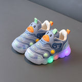 Light Up Baby Girl's New Breathable Mesh Shoes With Soft Sole