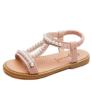 Summer Girls Pearl Toe Princess Sandals