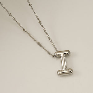 Titanium Steel Silver Glossy English Letter Pendant