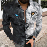 Men's Fashionable Versatile Printed Casual Shirt