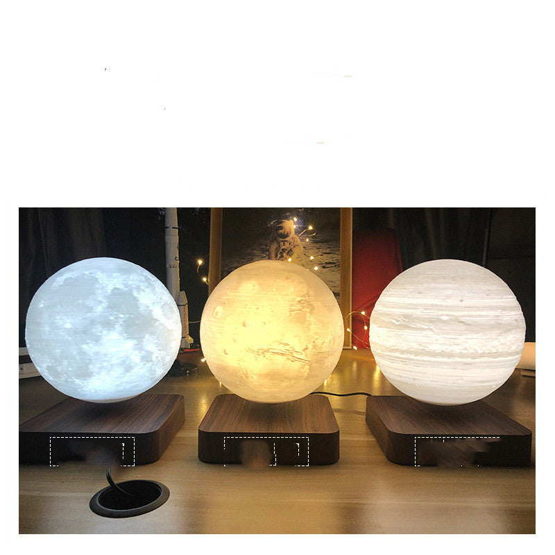 Magnetic levitation desk lamp moon