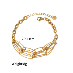 Fashion Multi-layer Gold Chain Necklace Bracelet