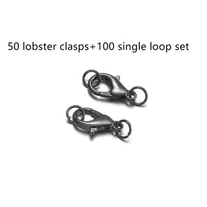 DIY Accessory Set Of 50 Lobster Clasps And 100 Single Circle Combination