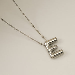 Titanium Steel Silver Glossy English Letter Pendant