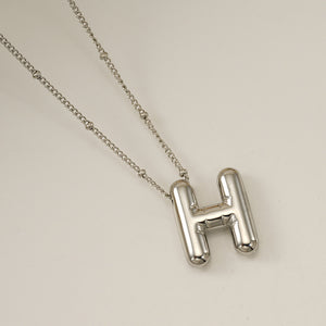 Titanium Steel Silver Glossy English Letter Pendant