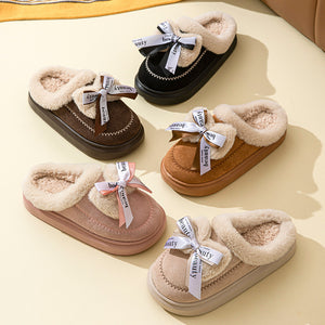 Cotton Slippers Ladies' Room Inner Velvet Insulated Cotton-padded Shoes