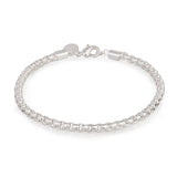 925 Silver Plated Fashion Round Box Bracelet