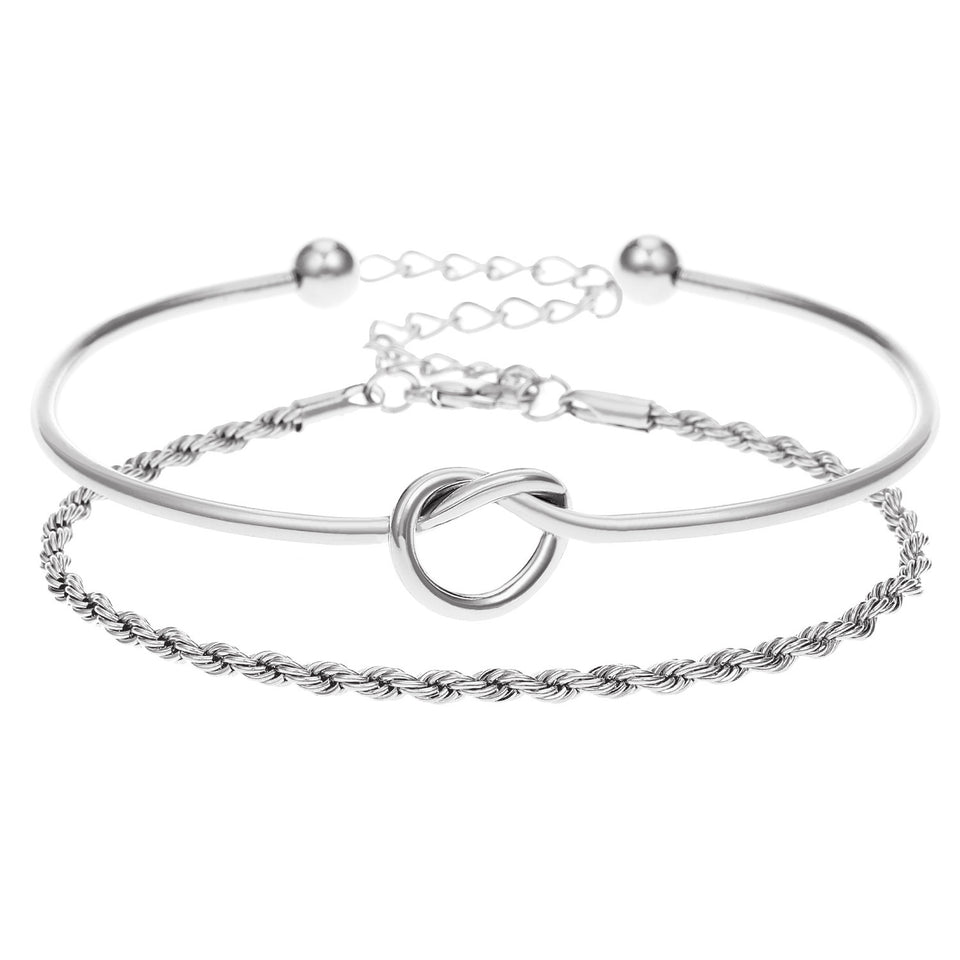 French Retro Double-layer Bracelet For Women