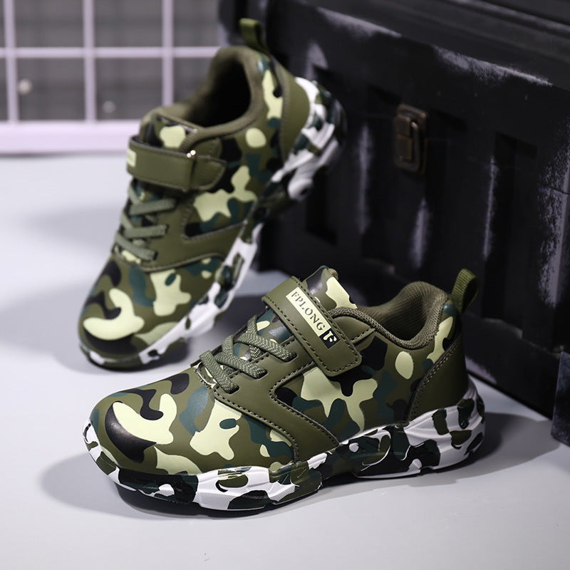 Children's Camo Shoes Light Sports Shoes Soft Bottom