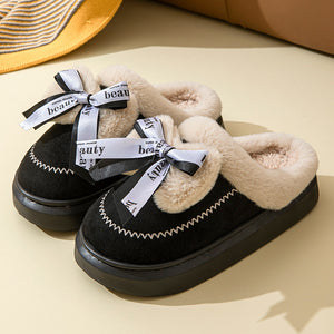 Cotton Slippers Ladies' Room Inner Velvet Insulated Cotton-padded Shoes