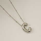 Titanium Steel Silver Glossy English Letter Pendant