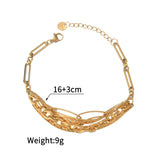 Fashion Multi-layer Gold Chain Necklace Bracelet