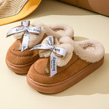 Cotton Slippers Ladies' Room Inner Velvet Insulated Cotton-padded Shoes