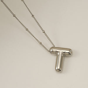 Titanium Steel Silver Glossy English Letter Pendant