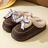 Cotton Slippers Ladies' Room Inner Velvet Insulated Cotton-padded Shoes