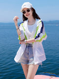 Color Matching Sun Protection Clothing For Women Summer