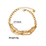 Fashion Multi-layer Gold Chain Necklace Bracelet