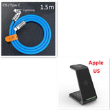 3 In 1 Fast Charging Station Wireless Charger Stand Wireless Quick Charge Dock For Phone Holder