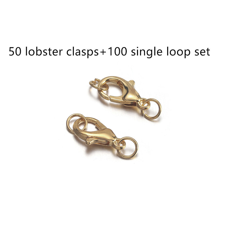 DIY Accessory Set Of 50 Lobster Clasps And 100 Single Circle Combination