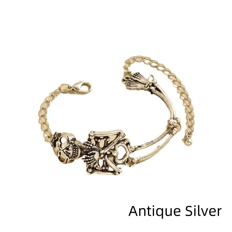 Exaggerated Skull Human Bracelet Fashion Halloween Hand Jewelry